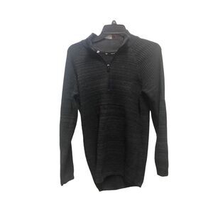 Under Armour Men Dark Gray Neck Zip Up Long Sleeve Sweater Size S